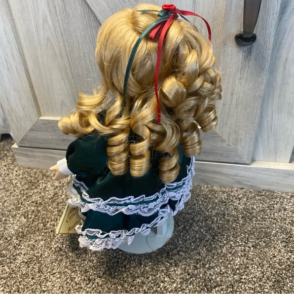 Soft Expressions 12” Genuine Fine Bisque Porcelain Doll Christmas - Picture 9 of 11